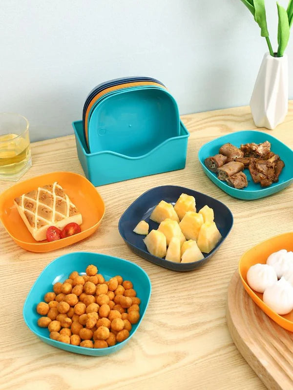 10pcs Multi-functional Food Grade Plates With Stand