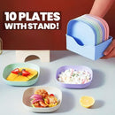 10pcs Multi-functional Food Grade Plates With Stand