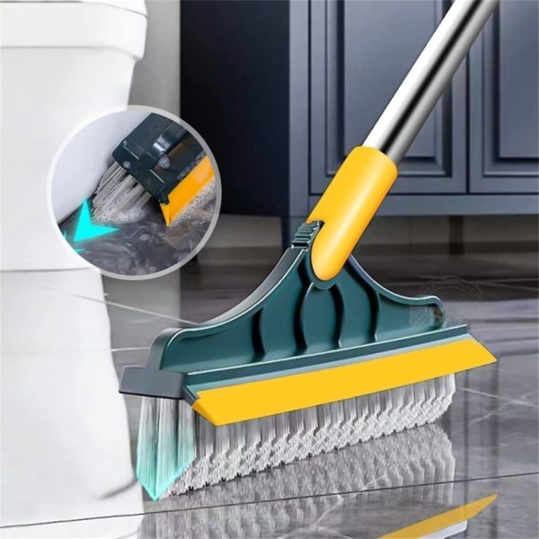 2 In 1 Floor, Bathroom and Windows Cleaning Brush With 120° Rotatable Head.