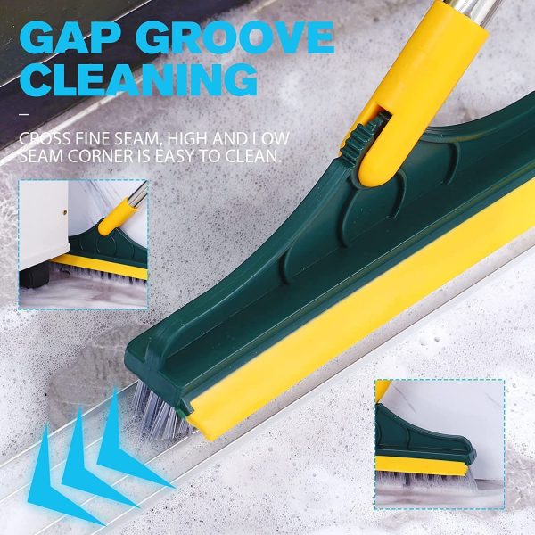 2 In 1 Floor, Bathroom and Windows Cleaning Brush With 120° Rotatable Head.