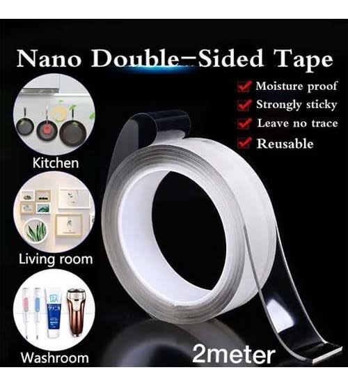 Nano (3 meter) Double Side Tape |Washable Reusable Tape
