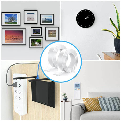 Nano Double Sided Tape | Washable Reusable Tape (3 Meter)